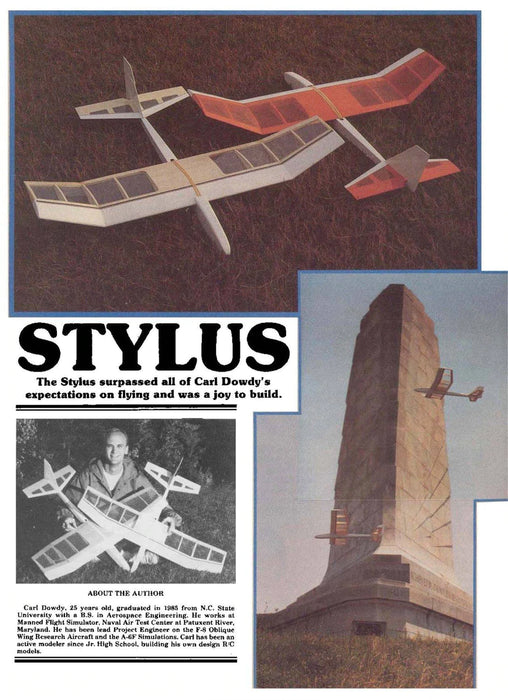 slowflyer - Hangaronekits Stylus 40" Glider Segelflugzeug 