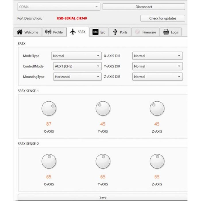 slowflyer - FM Micro RX AR3201G 5CH 2x5A ESC Telem SR3X Empfänger 