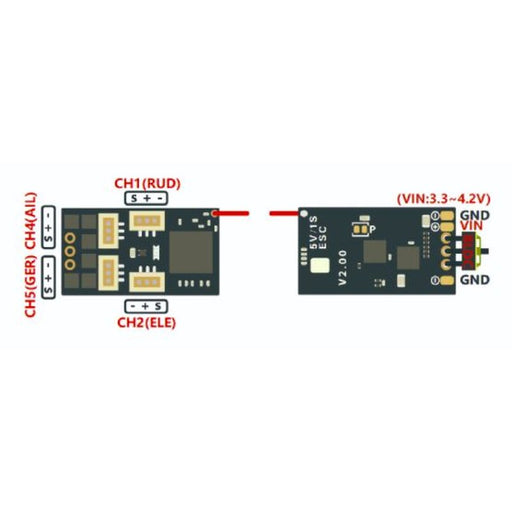 slowflyer - FM Micro RX42D 4CH 5A Telem Empfänger 