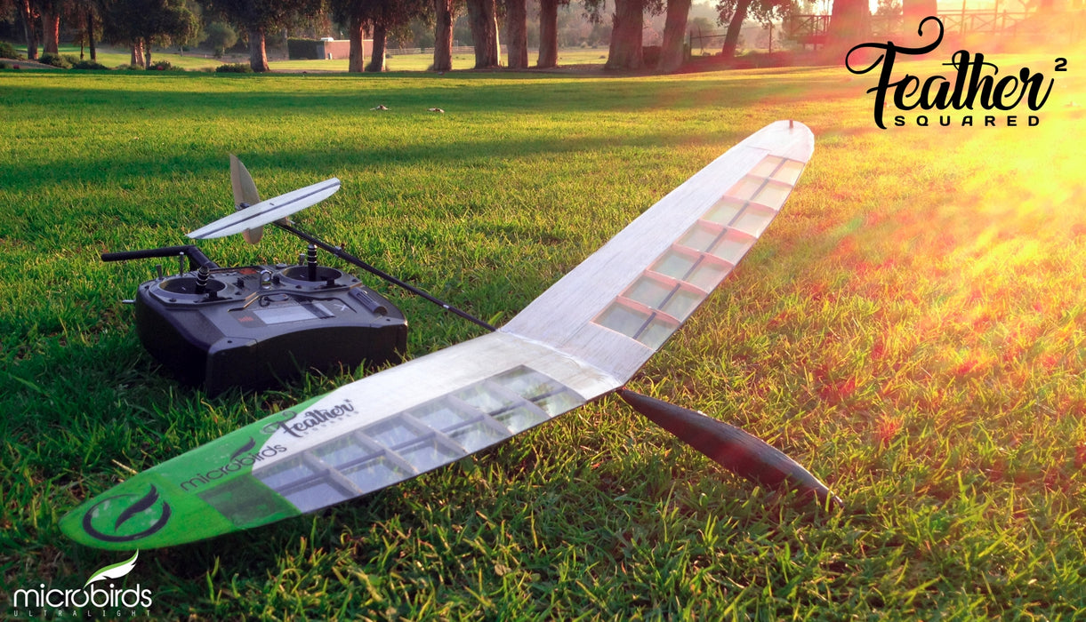 slowflyer - Microbirds Feather² Squared Micro F3K UltraLight DLG Segelflugzeug 